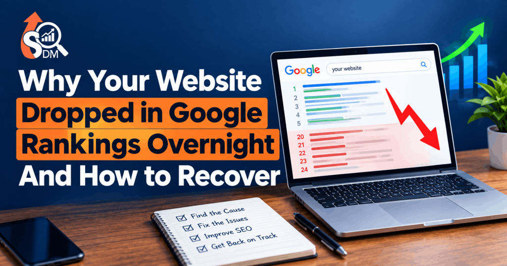 website dropped google rankings